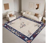 DJHWWD Short pile Carpet for Living Room 120x170cm,Classical Chinese Style for Corridor,Girls Room,Desk Blue