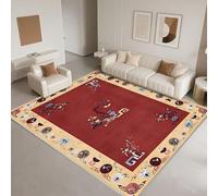 DJHWWD Short pile Rugs for Bedrooms 120x170cm,Classical Chinese Style for Kids Bedroom,Balcony,Living Room Red