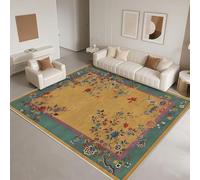 DJHWWD Soft Conservatory Rug 120x170cm,Chinese Retro Style for Desk,Kids Bedroom,Hearth Yellow