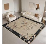 DJHWWD Soft Living Room Carpet 120x170cm,Chinese Retro Style for Nursery,Under Table,Conservatory Beige