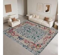 DJHWWD Washable Carpet for Bedroom 200x250cm,Large Rug Vintage Style for Room,Conservatory,Hearth Blue