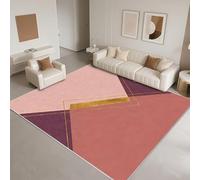DJHWWD Washable Carpets for Bedrooms 120x160cm,Modern Geometry for Boys Bedroom,Girls Room,Hearth Red