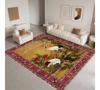 DJHWWD Washable Rug for Girls Bedroom 120x170cm,Classical Chinese Style for Playroom,Fireside,Office Brown