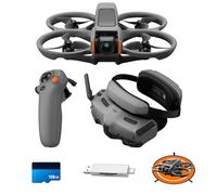 DJI Avata 2 Fly More Combo (1 Battery), Drone with Camera 4K, Immersive Experience, Built-in Propeller Guard, Easy Flip/Roll, Goggles 3 and RC Motion 3 Included, Content Camera Drone, Black