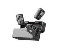 DJI Mic 2 (2 TX + 1 RX + Charging Case), All-in-one Wireless Microphone, Intelligent Noise Cancelling, 32-bit Float Internal Recording, 250m (820 ft.) Range, Microphone for iPhone, Android, Camera
