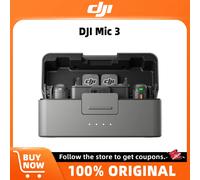 DJI Mic 3 Ultra-Light Wireless Mic Magnetic Clip-On 400m Range Dual-Band Anti-Interference Fast Charging Case for Vlog Interview Mic 3 2TX 1RX