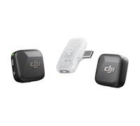 DJI Mic Mini (2 TX + 1 Mobile RX), Wireless Lavalier Microphone for iPhone 17/16/15 & Android/PC/Tablet, Plug-and-Play, 300m Transmission, Ultralight, Active Noise Cancelling, YouTube, Vlog, Streaming