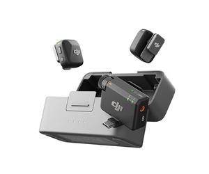 DJI Mic Mini (2 TX + 1 RX + Charging Case), Wireless Lavalier Microphone, Detail-Rich Audio, 48h Use, Noise Cancelling, Automatic Limiting, Bluetooth Microphone for Camera/iPhone/Android, Vlog