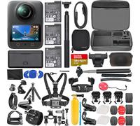 DJI Osmo 360 Adventure Combo, 360 Camera with 1-Inch 360° Imaging, Extended Battery Life with 3 Batteries, Native 8K 360° Video Bundle with 128GB Memory, Card Reader + 50 Piece Accessory Kit