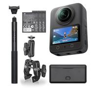 DJI Osmo 360 Adventure Combo - Waterproof 8K 360° Action Camera with 1-Inch Sensor, with 3 Extreme Batteries + Motorcycle Camera Mount, 100-Min 8K Recording, 4K/120fps & 170° Wide-Angle Video