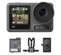 DJI Osmo Action 3 Outdoor Combo, 4K/120fps Action Camera with chest & Backpack Strap Mount for hiking and cycling, Super-Wide FOV, HorizonSteady, Cold Resistant & Up to 320 Mins with 2 Batteries