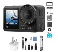 DJI Osmo Action 4 Combo - 4K/120fps Waterproof Action Camera with a 1/1.3-Inch Sensor, 155° FOV,10-bit & D-Log M Color Performance, Outdoor Camera (Multi-Accessory)