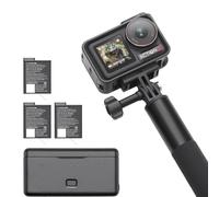 DJI Osmo Action 5 Pro Adventure Combo, Action Camera 4K With 1/1.3" sensor, 12h Extended Battery Life With 3 Batteries, Stabilization, Dual OLED Touchscreens, Mini Action Camera for Travel, Vlog