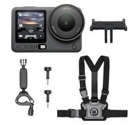 DJI Osmo Action 6 Motorcycling/Mountain Cycling Combo, Action Camera for Riders, 1/1.1″ Square Sensor, 155° FOV, 4hrs Battery, Action Camera 4K Ideal for Road and Mountain Cycling Adventures