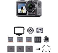 DJI Osmo Action + Kit Combo - Digital Camera with Accessory Kit Included, Dual Screens, Waterproof up to 11m, Integrated Stabilization, Photo and Video in 4K HDR at 100 Mbps - Black