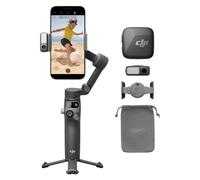DJI Osmo Mobile 7P+Mic Mini Transmitter, Gimbal Stabilizer for iPhone & Android, Native Tracking, Lighting, 3-Axis Smartphone Gimbal, Instant Filming, One-Tap Editing, Built-in Extension Rod & Tripod