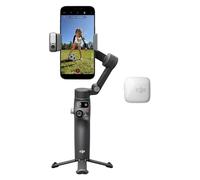 DJI Osmo Mobile 8 + Mic Mini Transmitter (Arctic White), Gimbal Stabilizer for Smartphone, Wireless Microphone, Detail-Rich Audio, DJI OsmoAudio, Active Noise Cancelling