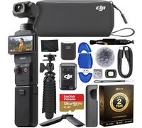 DJI Osmo Pocket 3 Creator Combo Gimbal Stabilizer with 1′′ CMOS & 4K/120fps Video, 3-Axis Stabilization Bundle with 128GB Memory Card, Gripster Flexible Spider Tripod, 2 YR CPS Warranty + More
