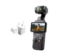 DJI Osmo Pocket 3, Vlogging Camera with 1'' CMOS & 4K/120fps Video, 3-Axis Stabilization, Fast Focusing, Face/Object Tracking, 2" Rotatable Touchscreen, Video Camera for Photography, PD 35W charger
