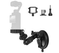 DJI OSMO Pocket 4/3 Suction Cup Mount, Car Windshield Window Dash Holder with Expansion Adapter Compatible with DJI OSMO Pocket 4/3, Insta360 X5 X4, GoPro Hero 13 12 11 10 9, Action 5 Pro 4 and More