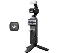 DJI Osmo Pocket 4 Creator Combo, Pocket Gimbal Vlog Camera, 1″ CMOS & 4K/240fps, 3-Axis Stabilization, 2× Lossless Zoom, 107GB Built-in Storage, Mic 3 Transmitter, Fill Light, Osmo Mini Tripod