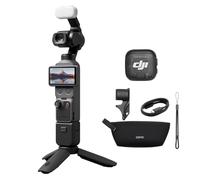 DJI Osmo Pocket 4 Creator Combo, Pocket Gimbal Vlog Camera, 3-Axis Stabilization, 2× Lossless Zoom, 107GB Built-in Storage, 1″ CMOS & 4K/240fps, Mic 3 Transmitter (Pocket 4 Creator Combo)
