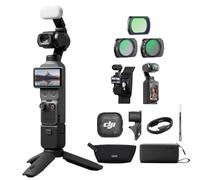 DJI Osmo Pocket 4 Creator Combo, Pocket Gimbal Vlog Camera, 3-Axis Stabilization, 2× Lossless Zoom, 107GB Built-in Storage, 1″ CMOS & 4K/240fps, Mic 3 Transmitter (Pocket 4 Creator Combo Bundle 2)