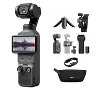 DJI Osmo Pocket 4 Essential Combo, Pocket Gimbal Vlog Camera, 1″ CMOS & 4K/240fps, 3-Axis Stabilization, 14-Stop Dynamic Range,107GB Built-In Storage (Protective Combo)