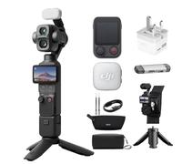 DJI Osmo Pocket 4P Vlog Combo, Dual-Lens Vlog Camera, Cinematic 4K | 3× Optical Zoom, 4K/240fps, 17-Stop Dynamic Range, 103GB Built-In Storage, Fill Light, Osmo FrameTap, Mic Mini 2 TX