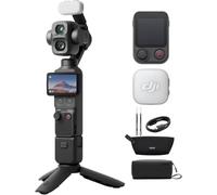 DJI Osmo Pocket 4P Vlog Combo, Dual-Lens Vlog Camera, Cinematic 4K | 3× Optical Zoom, 4K/240fps, 17-Stop Dynamic Range, 103GB Built-In Storage, Fill Light, Osmo FrameTap, Mic Mini 2 TX