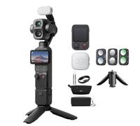 DJI Osmo Pocket 4P Vlog Combo, Dual-Lens Vlog Camera, Cinematic 4K | 3× Optical Zoom, 4K/240fps, 17-Stop Dynamic Range, 103GB Built-In Storage, Fill Light, Osmo FrameTap, Mic Mini 2 TX