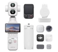 DJI Osmo Pocket 4P Vlog Combo, Pearl White, Dual-Lens Vlog, Cinematic 4K | 3× Optical Zoom, 4K/240fps, 17-Stop Dynamic Range, 103GB Built-In Storage, Fill Light (White), Osmo FrameTap,Mic Mini 2 TX