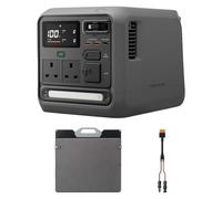 DJI Power 1000 Mini Portable Power Station, 1008Wh LFP Battery, Compact Size, 1000W Max Output, Solar Power, 200W Foldable Solar Panel, Outdoor Generator for Camping, RVs, Road Trips