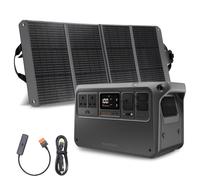 DJI Power 1000 V2 Portable Power Station, 2600W Stable Output Solar Generator 1024Wh LFP LiFePO4 Battery+120W Solar Panel, 37m Ultra-Fast Charging Of