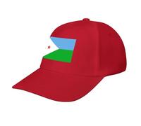 Djibouti Flag Baseball Cap,Summer Adjustable Classic Low Profile Hat for Men Women,The Ultimate Accessory for Activies Red