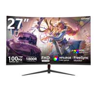 DJiEX 27 inch Curved Monitor 100Hz Computer MonitorFHD 1080p,HDR,99% sRGB,1800R,VESA Compatible,for Tablet,Desktop,Narrow Bezels on Three Sides, Blue Light Filter,Laptop and PC Work Gaming