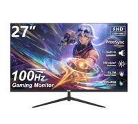 DJiEX 27 Inch Monitor FHD 1920x1080p 100Hz with Horn Refresh Rate 3ms Support DP HDMI Home Office Game Monitor Sync Visual Experience, Support Wall Mounted Installation