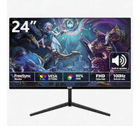 DJiEX Monitor 24 Inch FHD 1920 x 1080p 75Hz Computer Screen 99% sRGB 3ms Monitors for PC Support DP HDMI Gamer Monitor Sync Visual Experience for