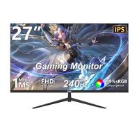 DJiEX Monitor, 61 cm (24 inch), FHD, 1920 x 1080p, 75 Hz, with Computer Speaker, Display 99% sRGB 3 ms Monitors, Support DP HDMI VESA Gamer Monitor for Gaming Home Office