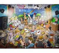 Djigsaw Vu Set - 2 x 1000-Piece Jigsaw Puzzles Featuring Nativity, Classroom Time-Travel & Christmas Market by Ricardo Galvao | Modern & Vintage Cartoon-Style Jigsaws for Adults (At the Nativity)