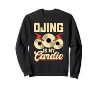 DJing Is My Cardio Retro Vinyl DJ Vintage Music Sweatshirt