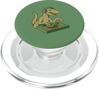 DJing Velociraptor Dinosaur Mixing Tracks Funny PopSockets PopGrip for MagSafe