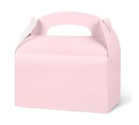 DjinnGlory 36 Pack Small Treat Boxes Pink Gable Boxes Party Favor Boxes Goodie Boxes for Baby Shower, Birthday, Bridal Shower, Wedding Parties 6.18 x 3.58 x 3.38 Inches (Baby Pink)