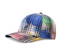 Djinns 6 Panel Cap TrueFit Dirty Check Baseball Cap Allover Print Logo Patch New