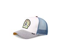 Djinns - DNC Frog Trucker Cap Mesh Cap Hat Cap Hat Caps, White/Grey/Blue, One Size