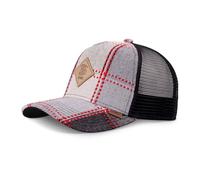 Djinns EmboCheck White Grey Black Adjustable HFT Trucker Cap