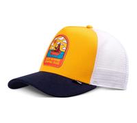 Djinns - Sunday Sloth Mesh Trucker Hat, Brown and Navy Blue, One Size