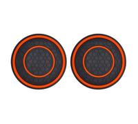 DJJNHF 2 Pack Car Coasters for BMW 1 Series F40 F53 2019-2024, Silicone Non-Slip Car Cup Holder Coasters for Car Interior Center Console Liner Accessories,Orange