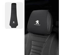 DJJNHF 2-Pack Car Headrest Cover for Peugeot Partner II Tepee 2008-2012 Minivan, with Storage Pocket,Premium Leather Car Headrest Protector for Car Seat,Black