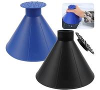 DJJNHF 2 Pieces Car Ice Scraper for Renault Laguna III 2007-2015, Round Cone Ice crapers,Snow Removal Shovel Tool,Winter Automotive Exterior Accessories